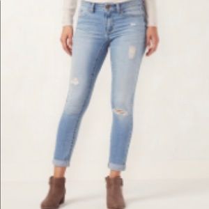 Lauren Conrad Love, Cuffed Ankle Skinny Jeans
